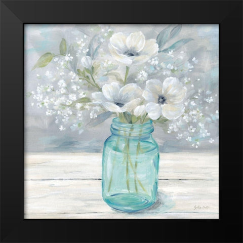 Vintage Jar Bouquet I Black Modern Wood Framed Art Print by Coulter, Cynthia