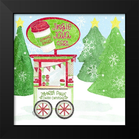 Food Cart Christmas II-Jingle Java Black Modern Wood Framed Art Print by Reed, Tara