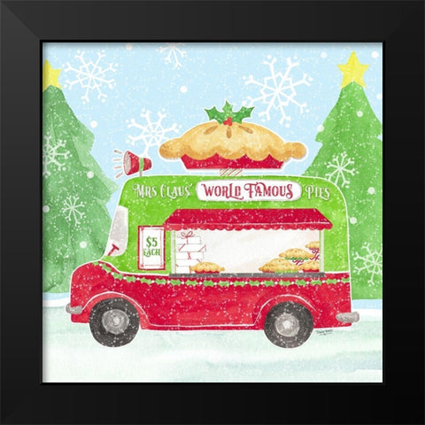 Food Cart Christmas III-Mrs Clause Pies Black Modern Wood Framed Art Print by Reed, Tara