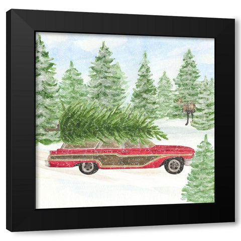 Sleigh Bells Ring IV-Tree Day Black Modern Wood Framed Art Print by Reed, Tara