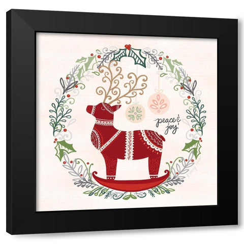 Hygge Christmas II Black Modern Wood Framed Art Print by Noonday Design