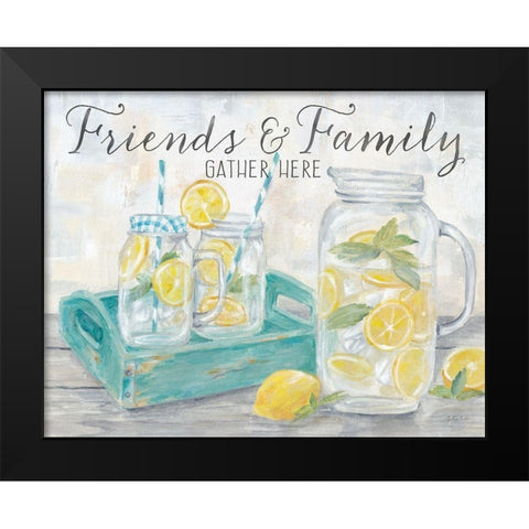 Friends and Family Country Lemons Landscape Black Modern Wood Framed Art Print by Coulter, Cynthia