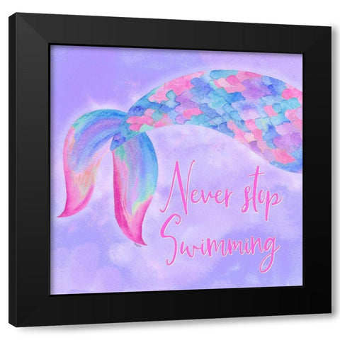 Mermaid Life II Pink/Purple Black Modern Wood Framed Art Print with Double Matting by Reed, Tara