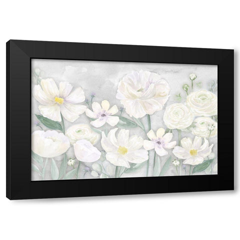 Peaceful Repose Gray Floral Landscape Black Modern Wood Framed Art Print with Double Matting by Reed, Tara