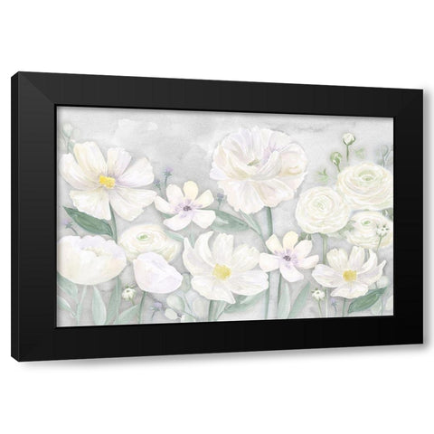 Peaceful Repose Gray Floral Landscape Black Modern Wood Framed Art Print by Reed, Tara