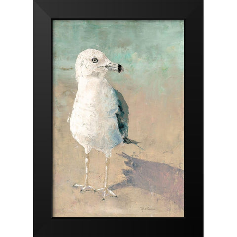 Beach Bird Black Modern Wood Framed Art Print by Cusson, Marie Elaine