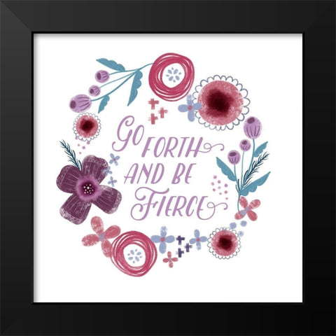 Fierce Girl I Fierce Black Modern Wood Framed Art Print by Noonday Designs