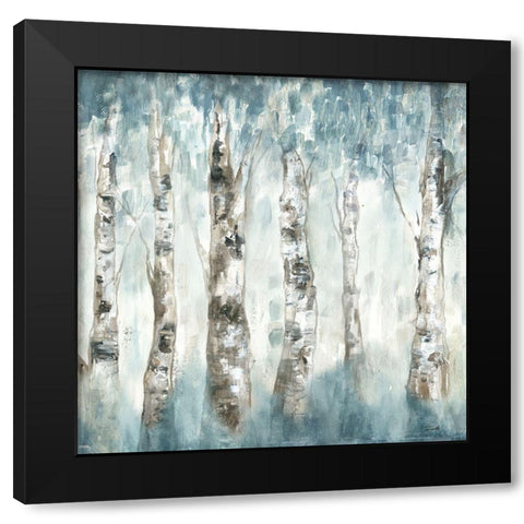 Winter Aspen Fog  Black Modern Wood Framed Art Print with Double Matting by Tre Sorelle Studios