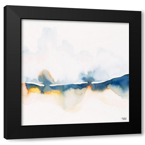 Rain on Fire Black Modern Wood Framed Art Print with Double Matting by Bijou, Andrea