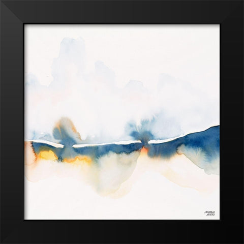 Rain on Fire Black Modern Wood Framed Art Print by Bijou, Andrea