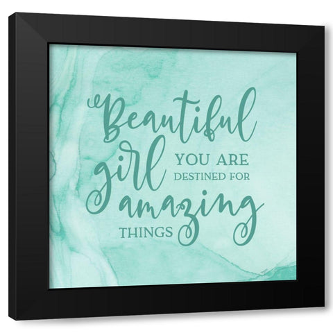 Girl Inspired -Amazing Black Modern Wood Framed Art Print with Double Matting by Reed, Tara