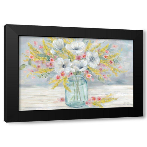 Farmhouse BouquetÃ‚Â  Black Modern Wood Framed Art Print by Coulter, Cynthia