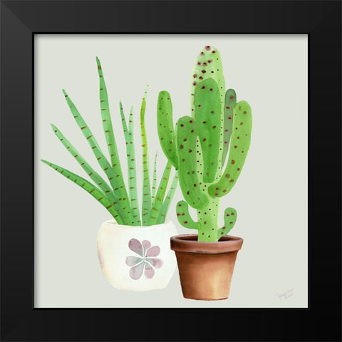 Succulent Symphony II clean Black Modern Wood Framed Art Print by Cusson, Marie Elaine