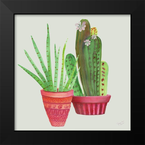 Succulent Symphony IV clean Black Modern Wood Framed Art Print by Cusson, Marie Elaine