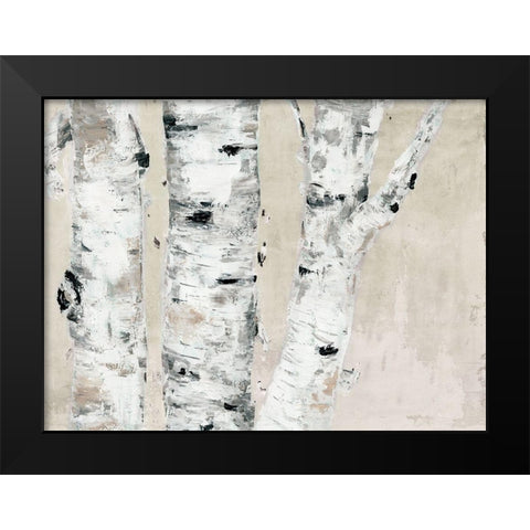 Birch Tree Close Up Neutral Black Modern Wood Framed Art Print by Cusson, Marie Elaine