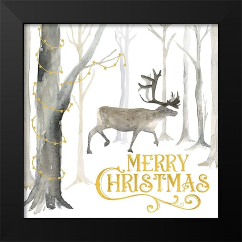 Christmas Forest II-Merry Christmas Black Modern Wood Framed Art Print by Reed, Tara