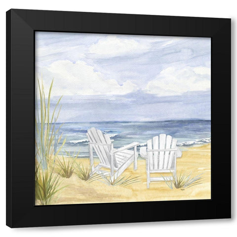 By the Sea Black Modern Wood Framed Art Print by Reed, Tara