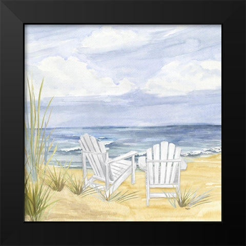 By the Sea Black Modern Wood Framed Art Print by Reed, Tara