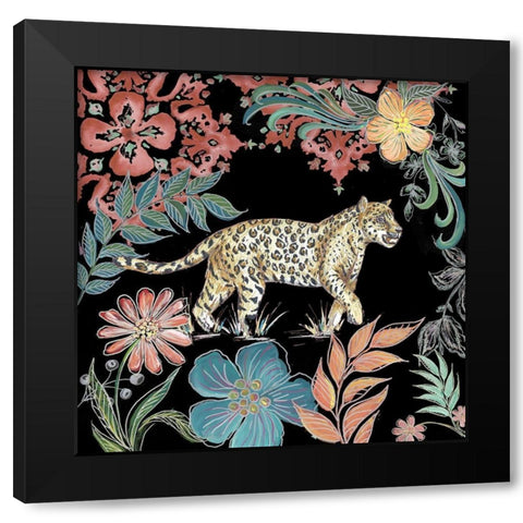 Jungle Exotica Leopard I Black Modern Wood Framed Art Print with Double Matting by Tre Sorelle Studios