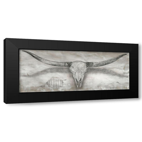Longhorn II Black Modern Wood Framed Art Print by Cusson, Marie Elaine