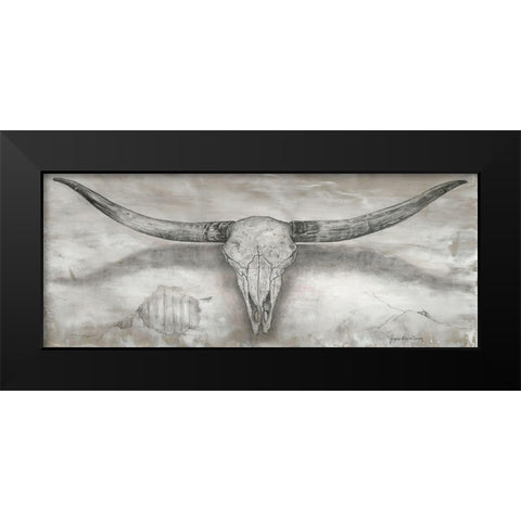 Longhorn II Black Modern Wood Framed Art Print by Cusson, Marie Elaine