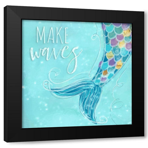 Make Waves I Black Modern Wood Framed Art Print with Double Matting by Hartworks