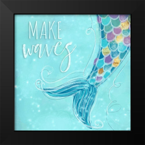 Make Waves I Black Modern Wood Framed Art Print by Hartworks