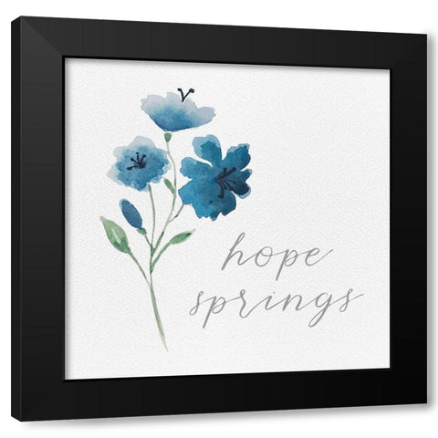 Wildflowers and Sentiment III Black Modern Wood Framed Art Print by Hartworks