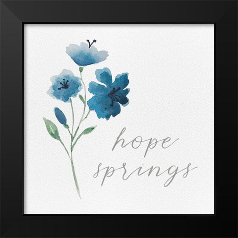 Wildflowers and Sentiment III Black Modern Wood Framed Art Print by Hartworks