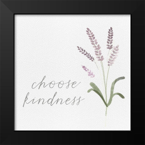 Wildflowers and Sentiment IV Black Modern Wood Framed Art Print by Hartworks