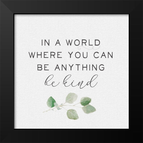 Inspired Life II Black Modern Wood Framed Art Print by Hartworks