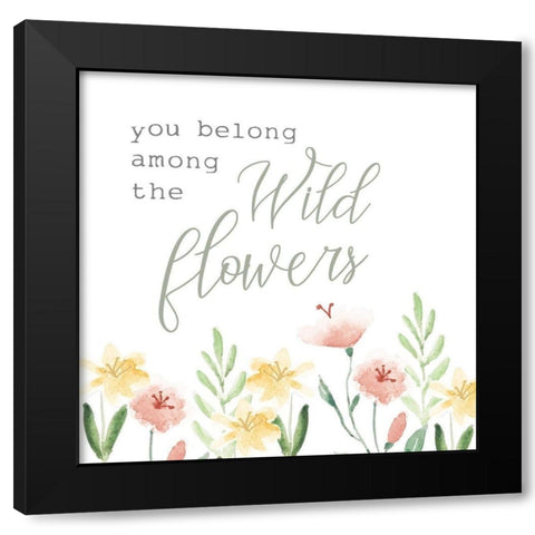 Full Bloom II Black Modern Wood Framed Art Print with Double Matting by Hartworks