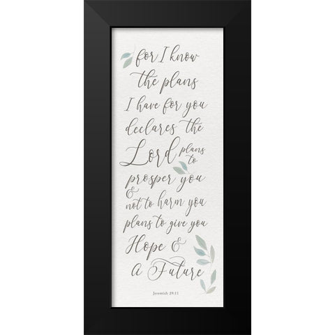 Inspired Panel I Black Modern Wood Framed Art Print by Hartworks