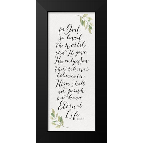 Inspired Panel II Black Modern Wood Framed Art Print by Hartworks