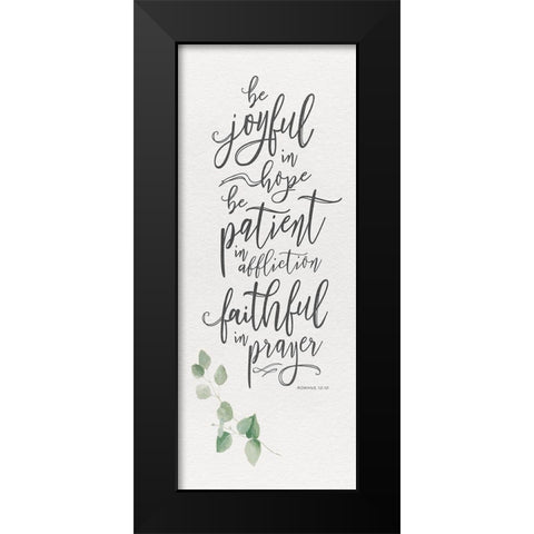 Inspired Panel III Black Modern Wood Framed Art Print by Hartworks