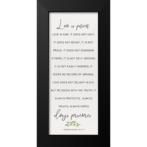 Inspired Panel V Black Modern Wood Framed Art Print by Hartworks