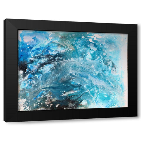 Galaxy abstract Black Modern Wood Framed Art Print by Chapman, Marcy