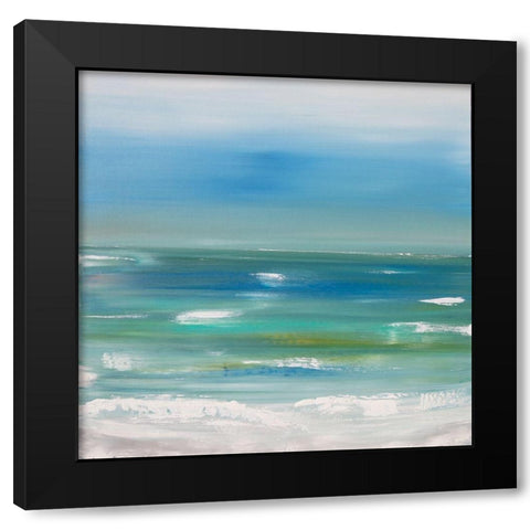 Ocean vertical landscape Black Modern Wood Framed Art Print by Chapman, Marcy