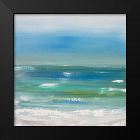 Ocean vertical landscape Black Modern Wood Framed Art Print by Chapman, Marcy