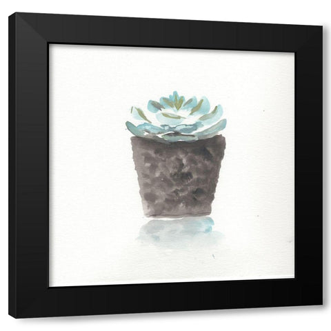 Watercolor Cactus Still Life I Black Modern Wood Framed Art Print with Double Matting by Chapman, Marcy