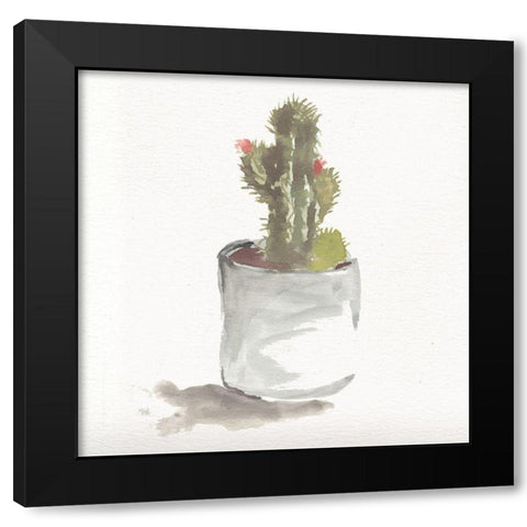 Watercolor Cactus Still Life II Black Modern Wood Framed Art Print by Chapman, Marcy