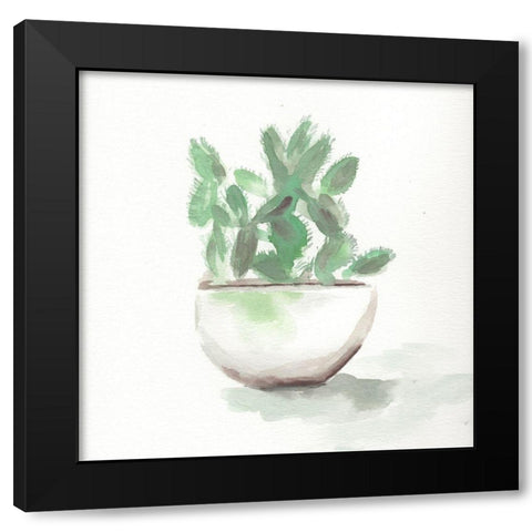Watercolor Cactus Still Life III Black Modern Wood Framed Art Print by Chapman, Marcy