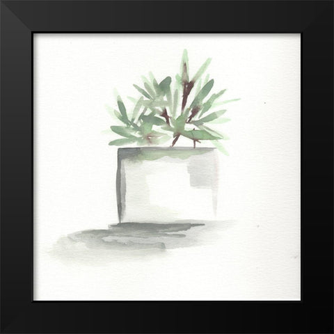 Watercolor Cactus Still Life IV Black Modern Wood Framed Art Print by Chapman, Marcy