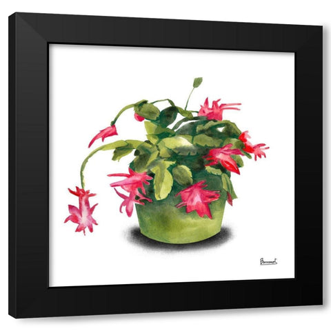 Cactus Flowers VIII Black Modern Wood Framed Art Print with Double Matting by Bannarot