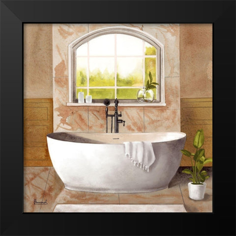 Marble Bath I Black Modern Wood Framed Art Print by Bannarot