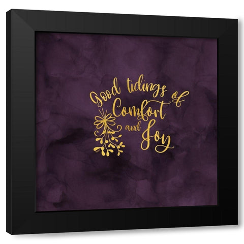 All that Glitters for Christmas II-Comfort and Joy Black Modern Wood Framed Art Print with Double Matting by Reed, Tara