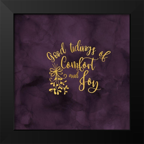 All that Glitters for Christmas II-Comfort and Joy Black Modern Wood Framed Art Print by Reed, Tara