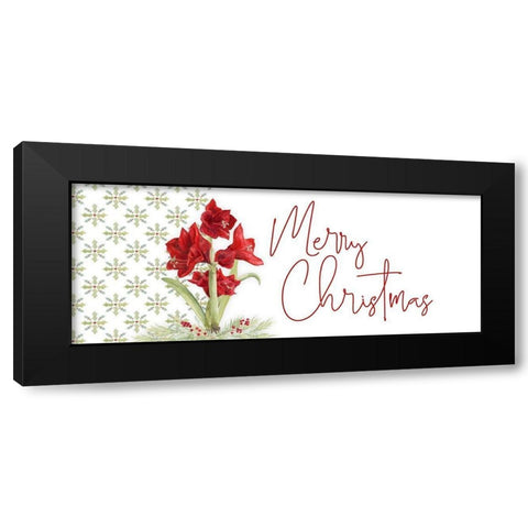 Merry Amaryllis panel I Black Modern Wood Framed Art Print with Double Matting by Reed, Tara