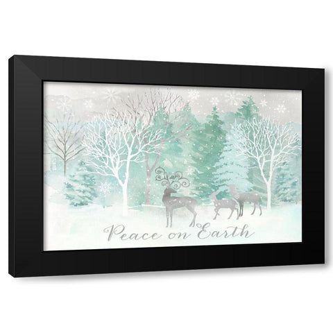 Peace on Earth Silver landscape Black Modern Wood Framed Art Print by Coulter, Cynthia