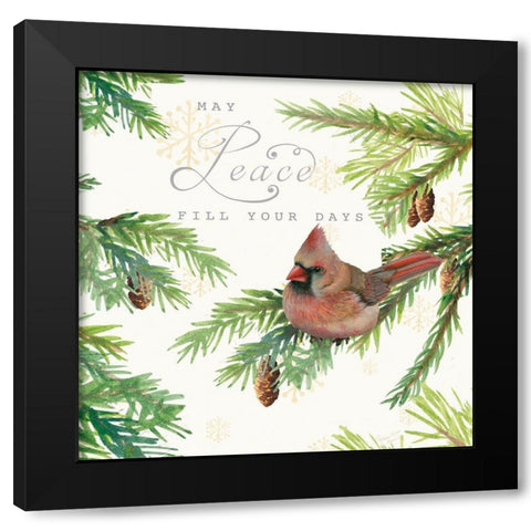 Christmas Blessings II Black Modern Wood Framed Art Print by Cusson, Marie Elaine